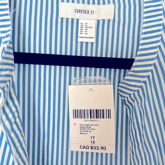Forever 21+ Stripped Blouse - Picture 4 of 4